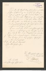 k.k. naturhistorisches Hofmuseum, Intendanzakten 1885-1896 (Hauer), Aktenzahl Z.534/1889, Seite 1